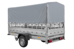 1-Achs-Anhänger GARDEN TRAILER 264 KIPP mit Laubgitteraufsatz, grauer Hochplane, Hochspriegel und Stützrad – Bild 5