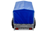 Anhänger 150 KIPP 150×106 cm [mit blauer Hochplane, Hochspriegel und Stützrad] – Bild 7
