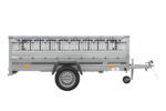 Anhänger 264×150 UNITRAILER GARDEN 265 KIPP mit Gitterwänden, H-0-Rahmen und grauer Plane – Bild 7