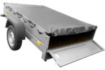 Anhänger für Pkws Garden Trailer 201 KIPP 200×125 cm 750 kg [mit Flachplane, Stützrad und Flachplaneträger] – Bild 7